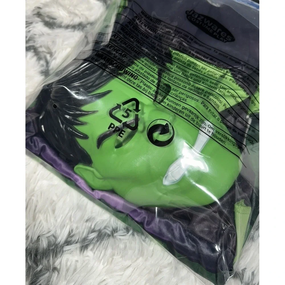 MARVEL The Hulk Avengers Jumpsuit Mask Costume Cosplay Child M (8-10) *NEW*